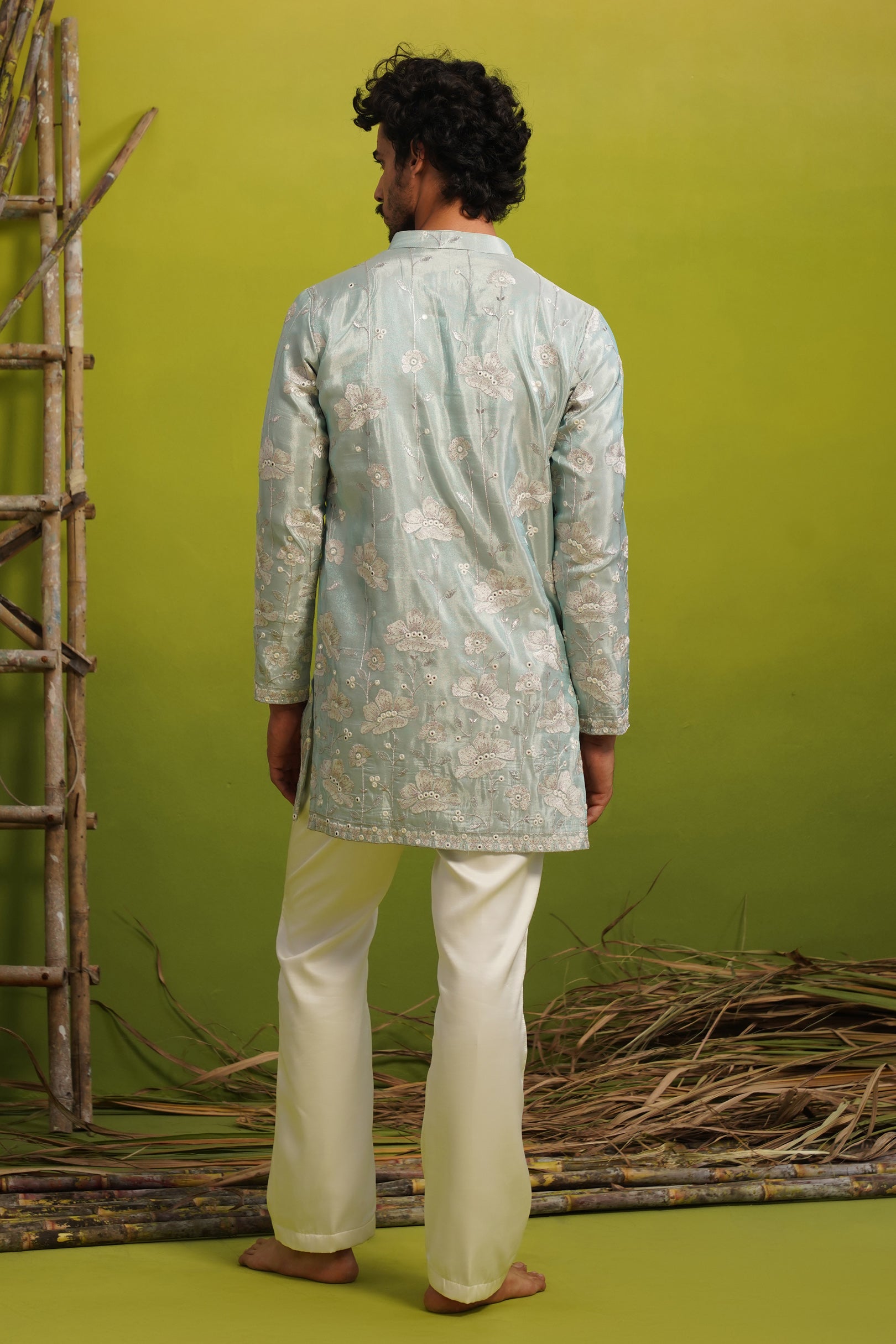 VAYUN SKY BLUE SHORT KURTA SET