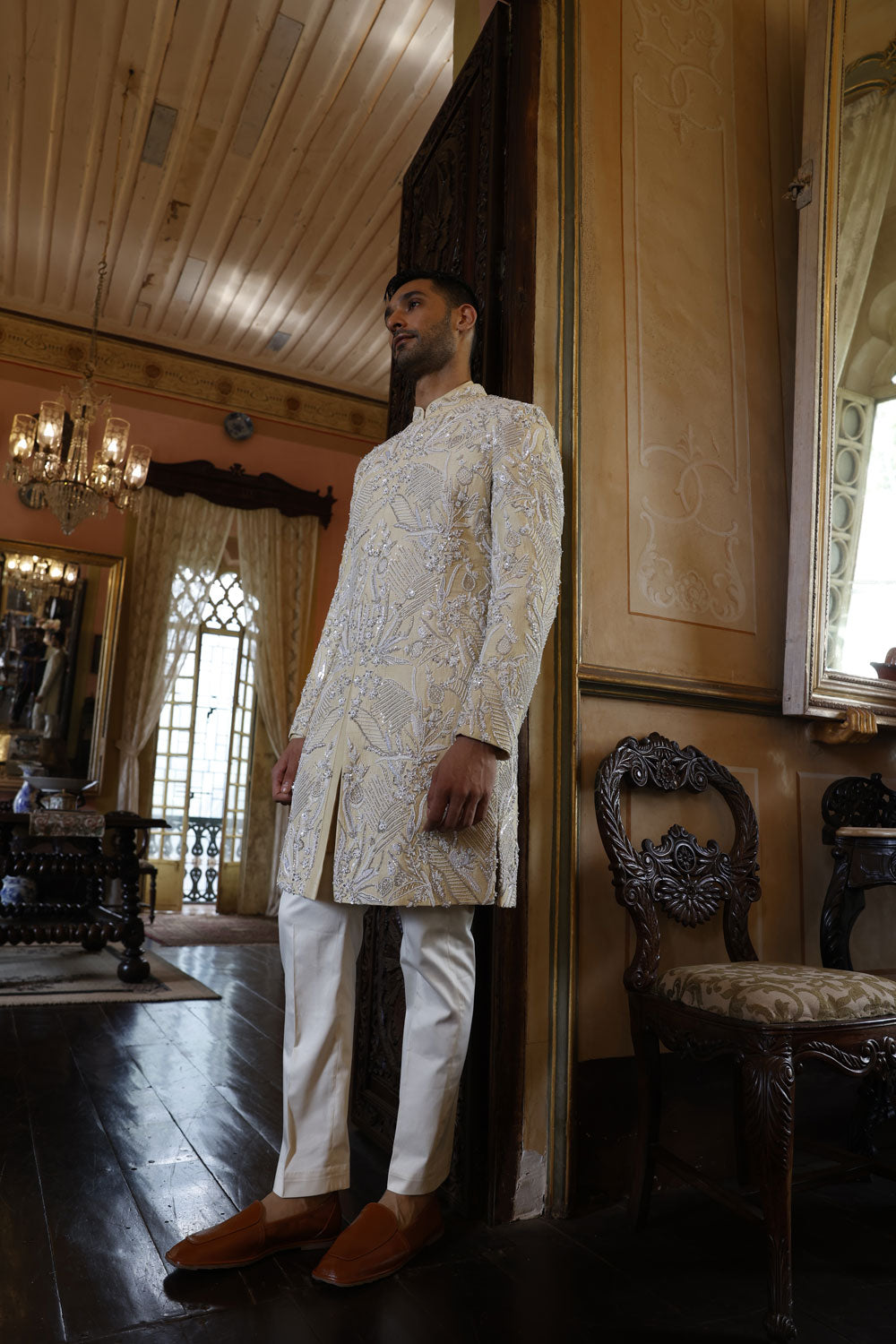 Ivory Sherwani, Kurta and Pant