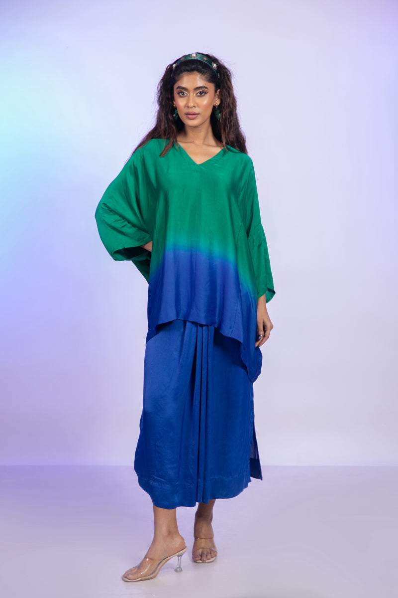 KAFTAN TOP WITH LUNGI SKIRT