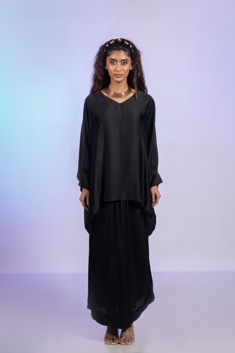 KAFTAN TOP WITH LUNGI SKIRT