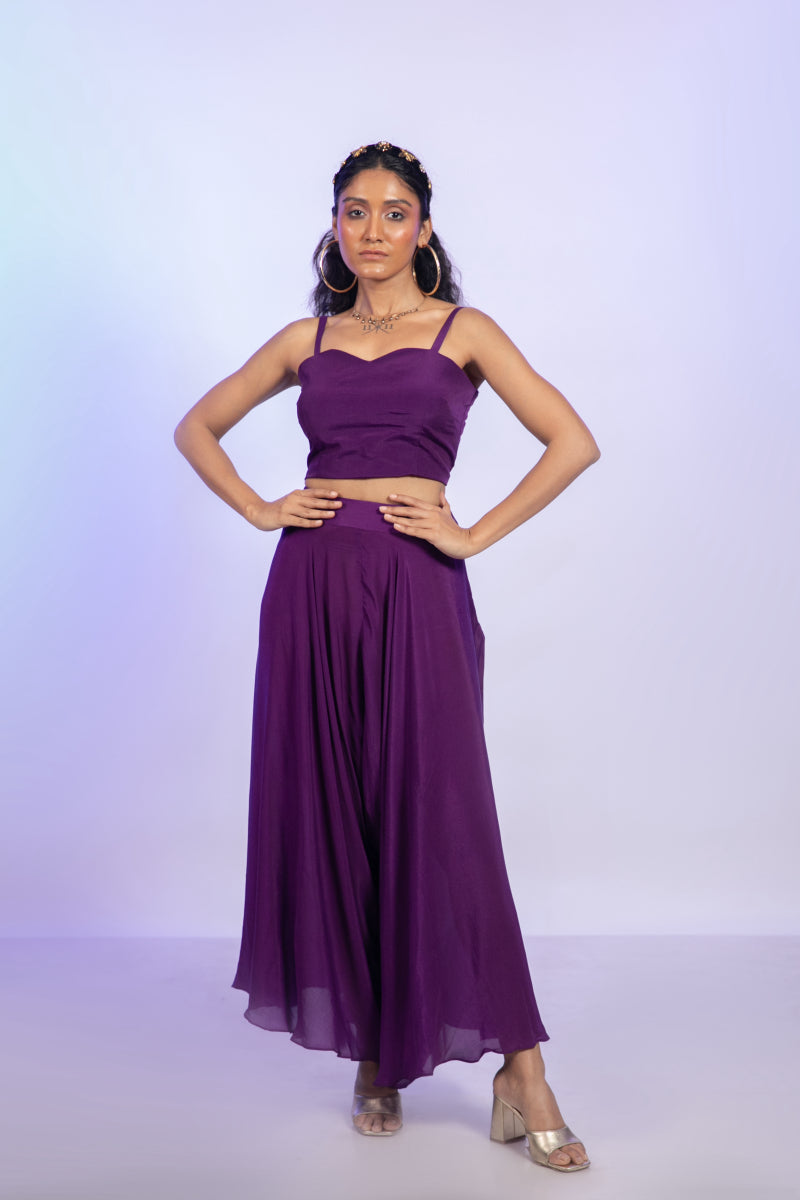 CORSET WITH DRAPED PANTS
