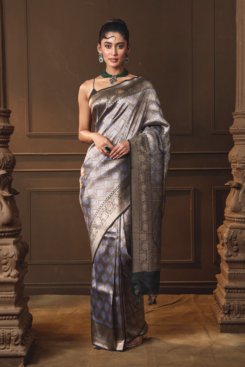 Black Brocade Saree