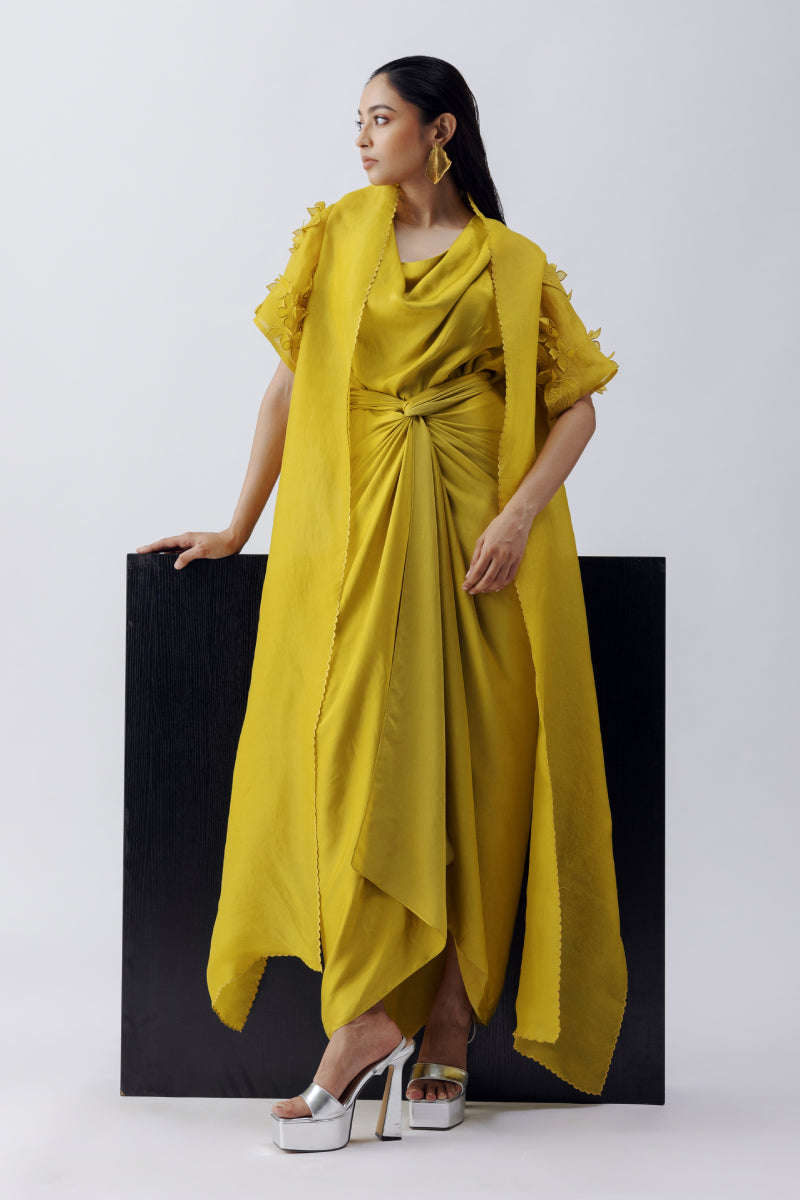 CAPE + COWL SARONG DRESS
