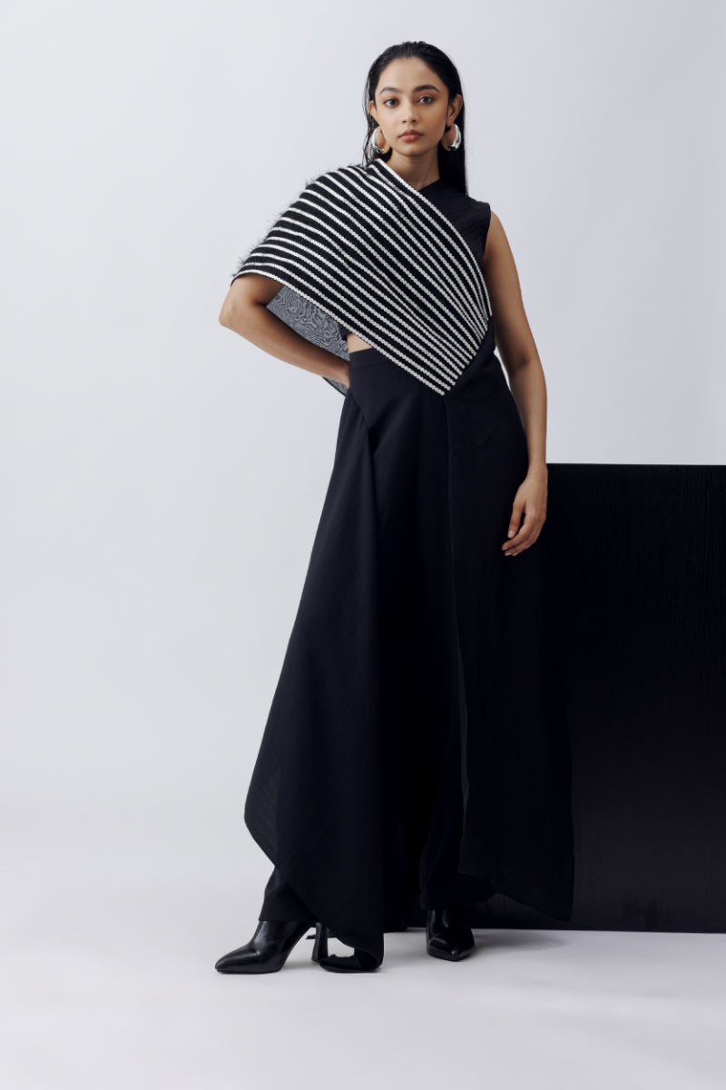 ORCHEDIA DRAPE DRESS + CIRCULARE PANTS