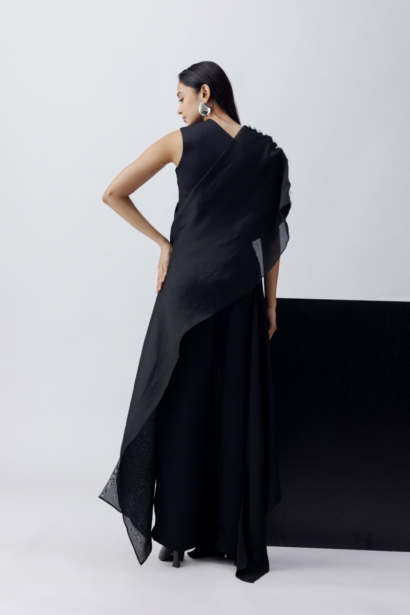 ORCHEDIA DRAPE DRESS + CIRCULARE PANTS