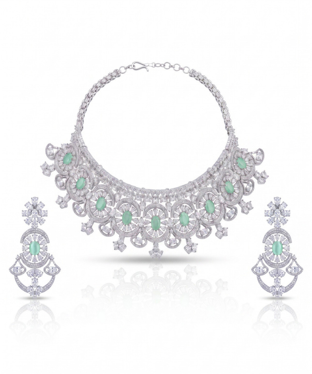 Mint Blossom Choker Set