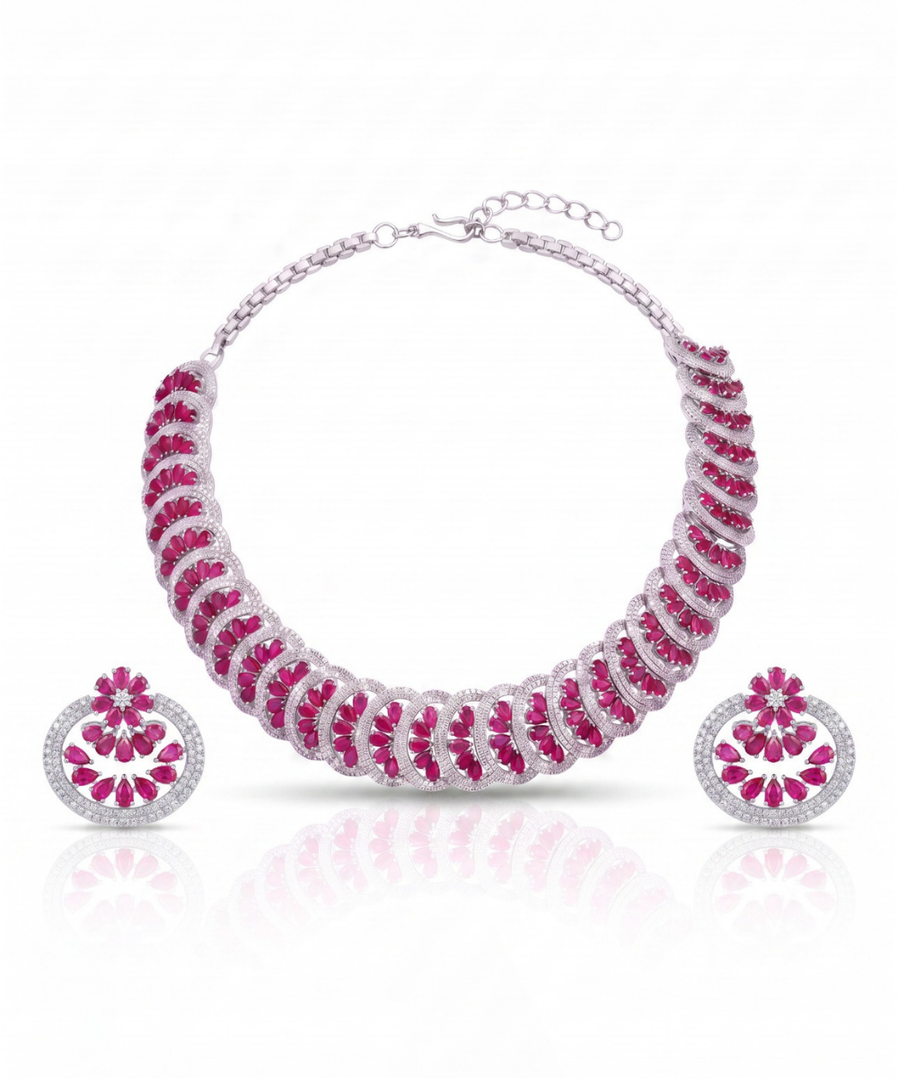 Ruby Glow Choker Set