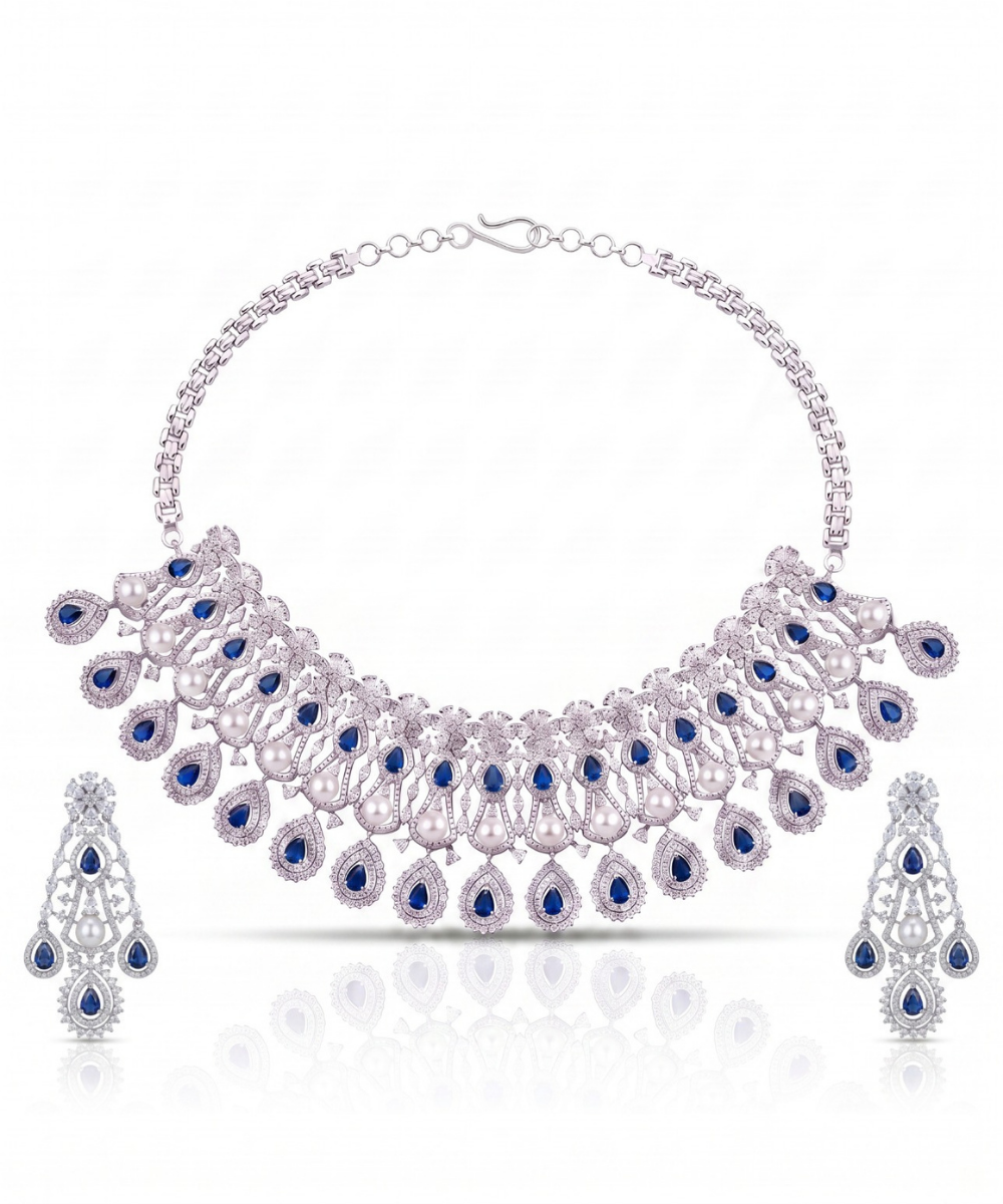 Sheesh Mahal Sapphire Set