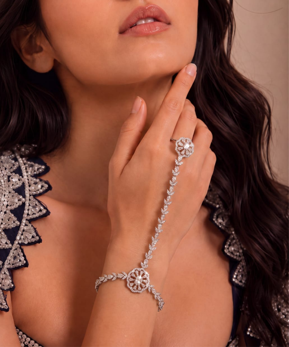 Silver Blossom Hand harness