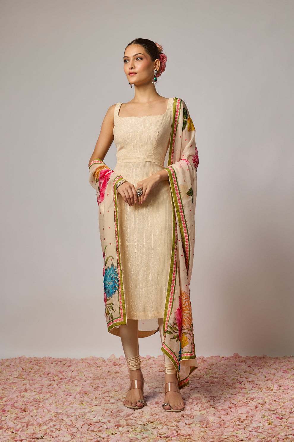 Ivory Embroidered Kurta Set