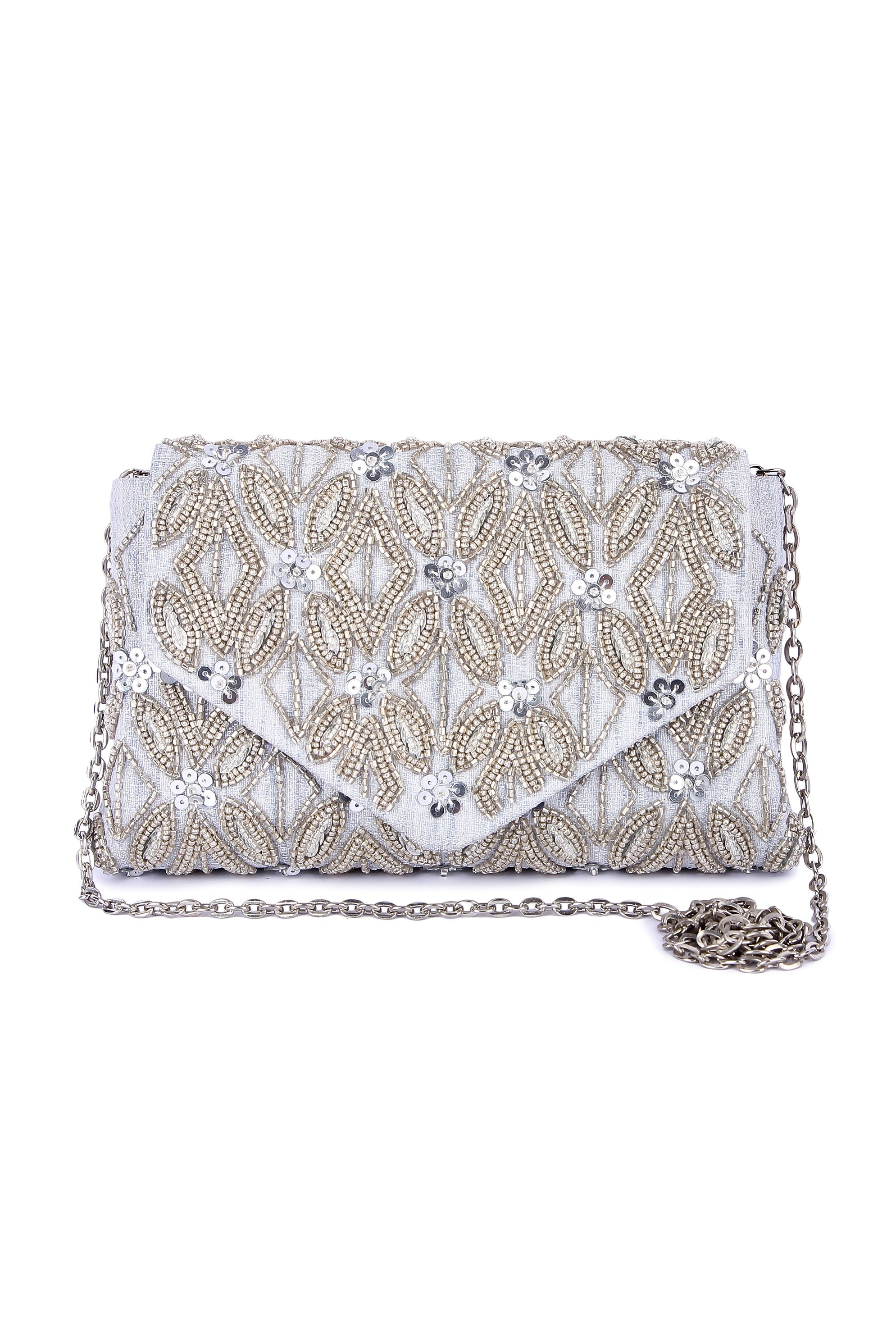 Silver Shyna Clutch