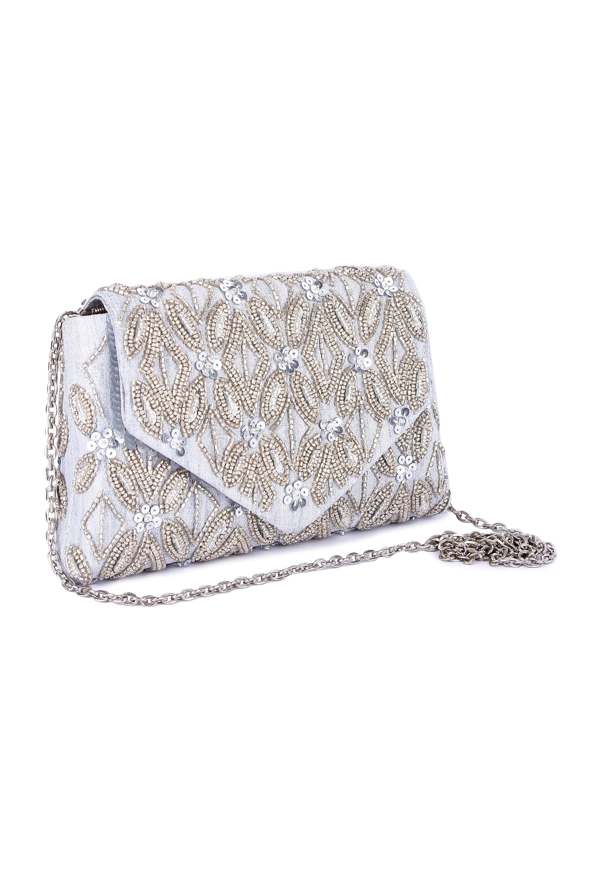 Silver Shyna Clutch