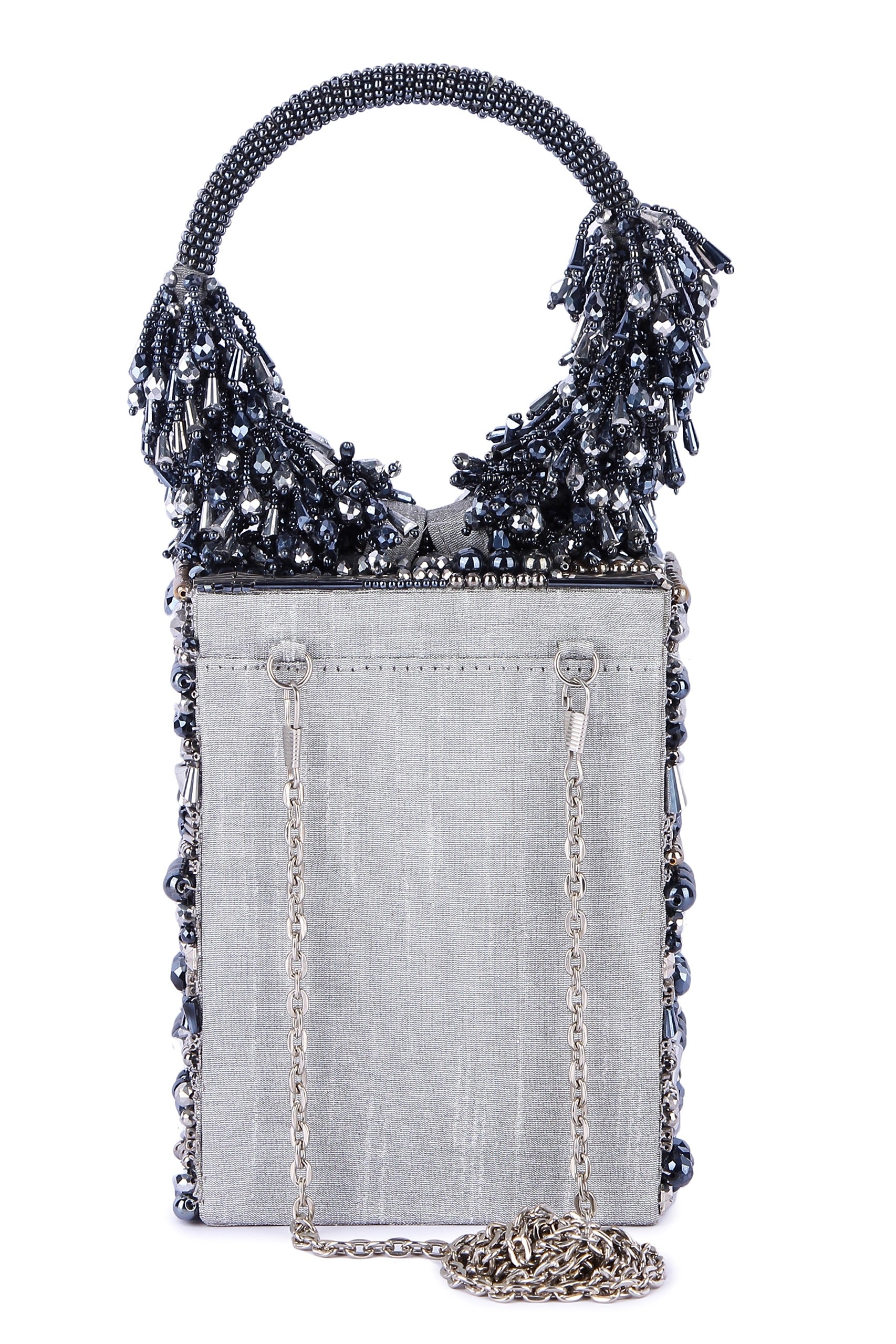 Jhumroo Grey Clutch