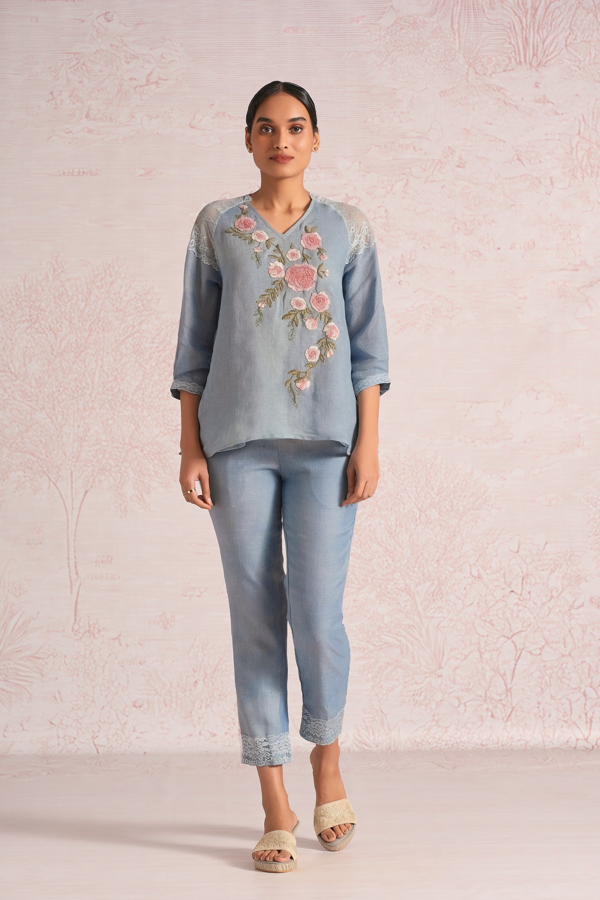 Whimsical Garden Kismat Top - Inkblot