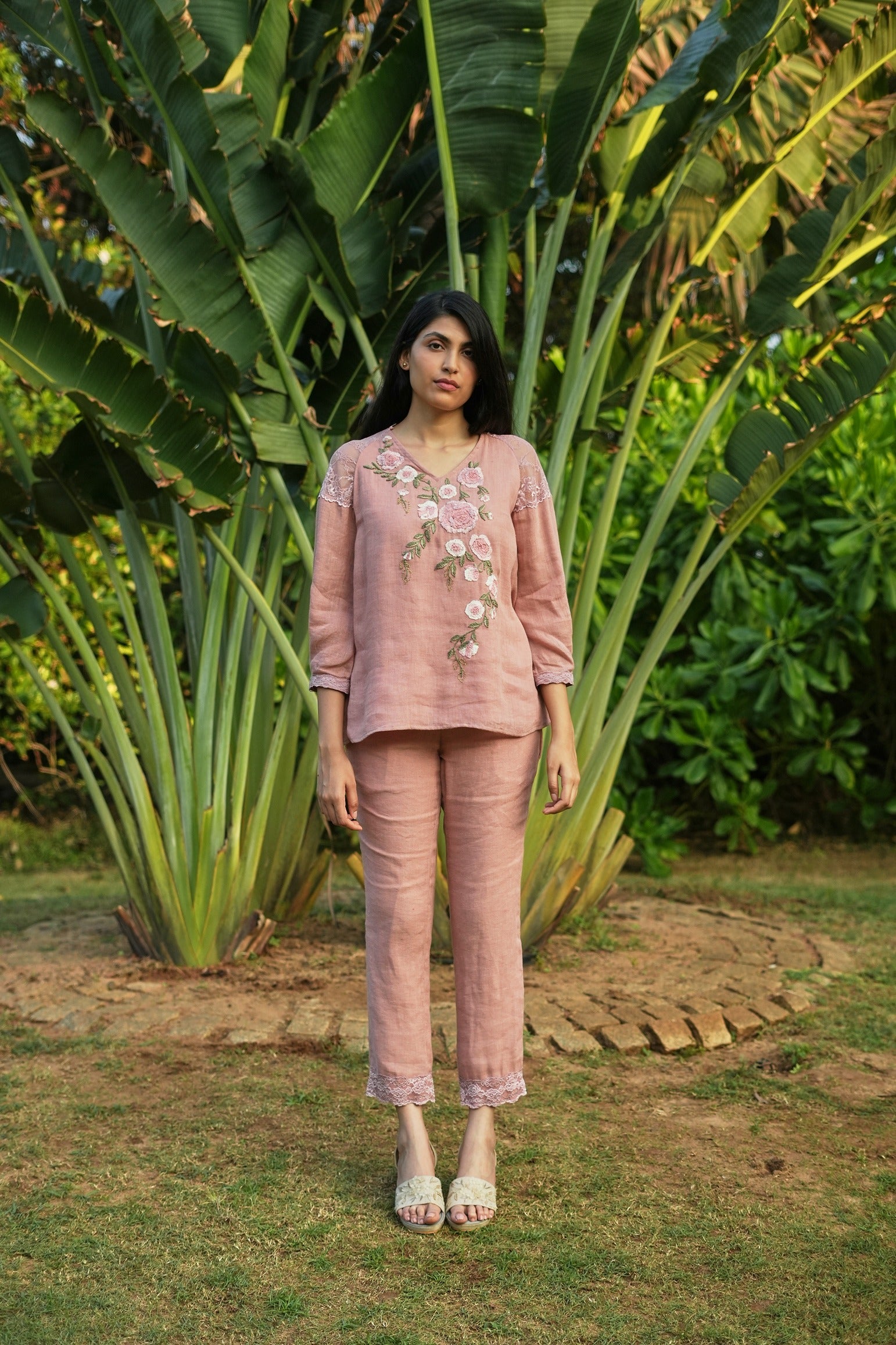 Whimsical Garden Kismat Top - Rose Bud