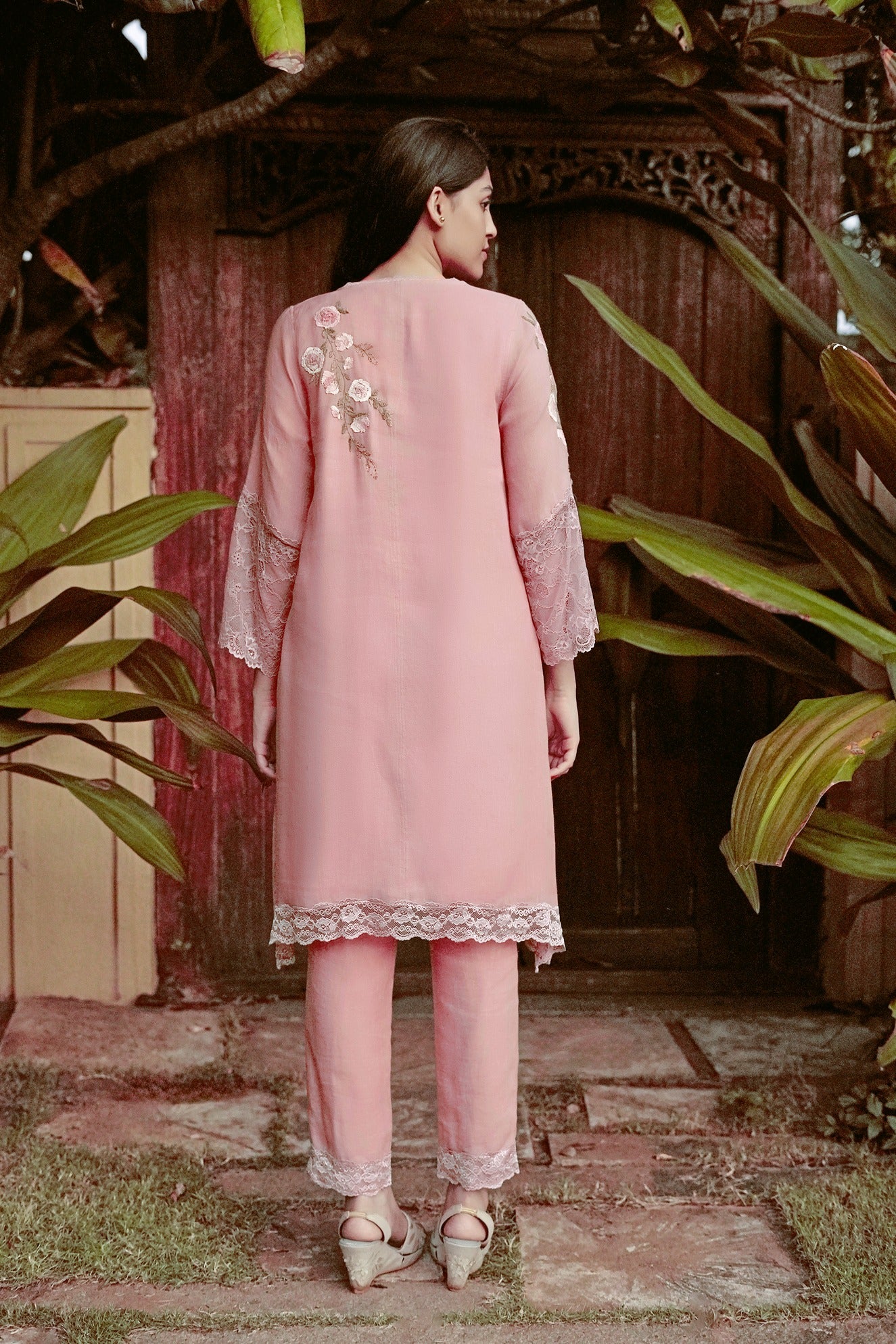 Whimsical garden Fly free Tunic Set - Rose Bud