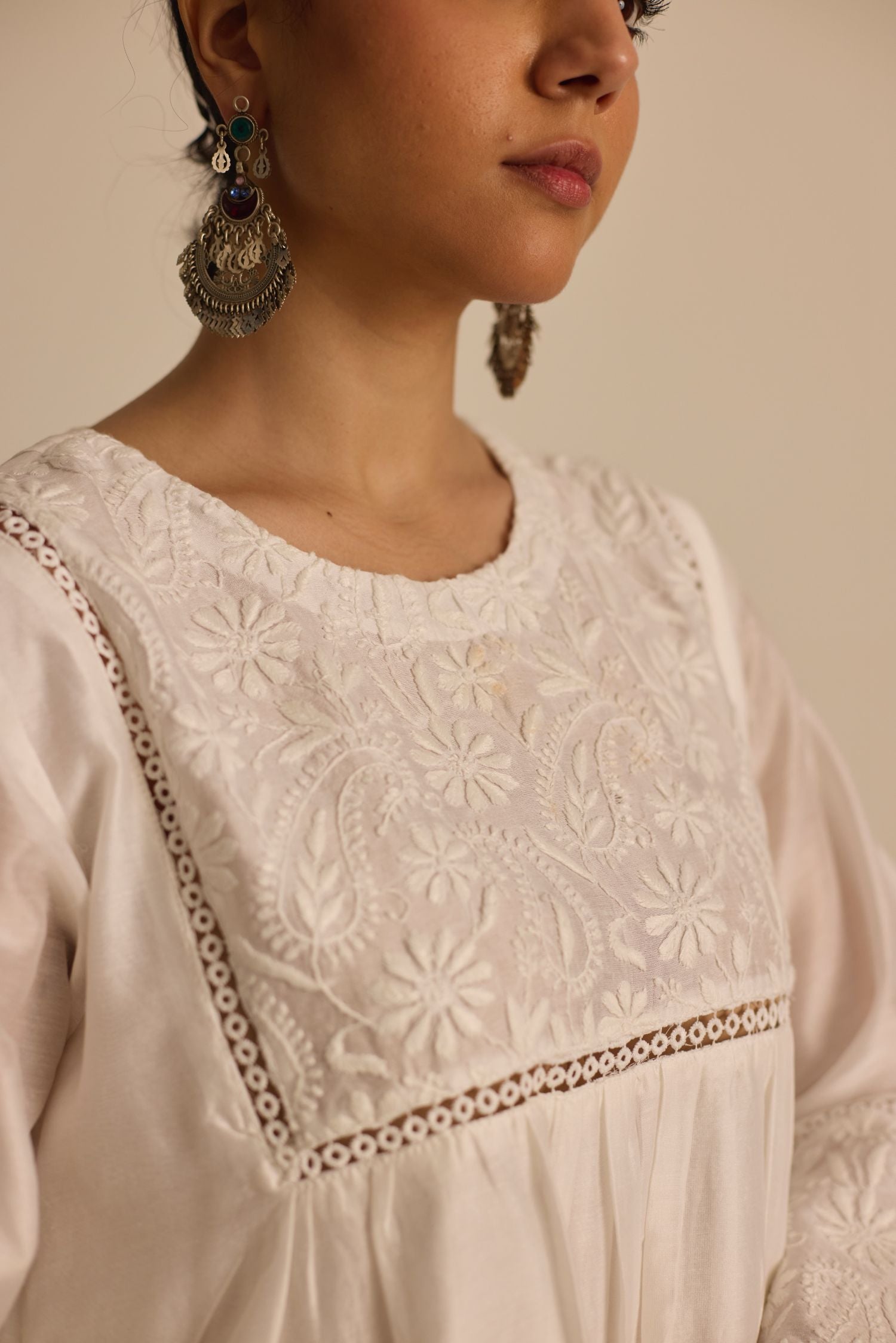 White Asymmetrical Kurta