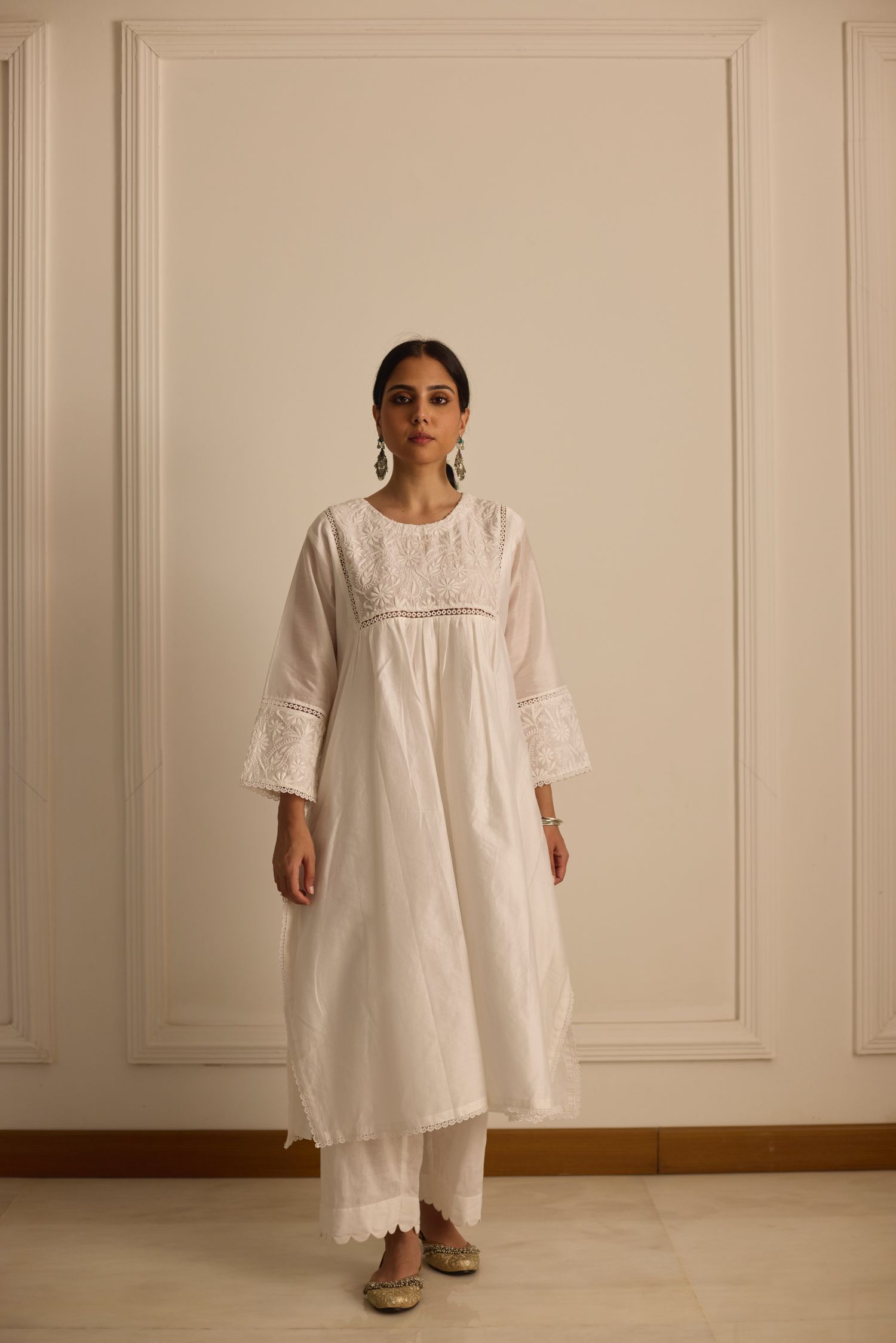 White Asymmetrical Kurta