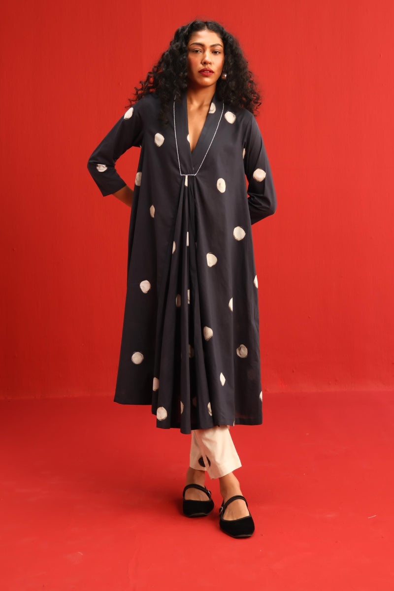 Polka A Line Kurta Set