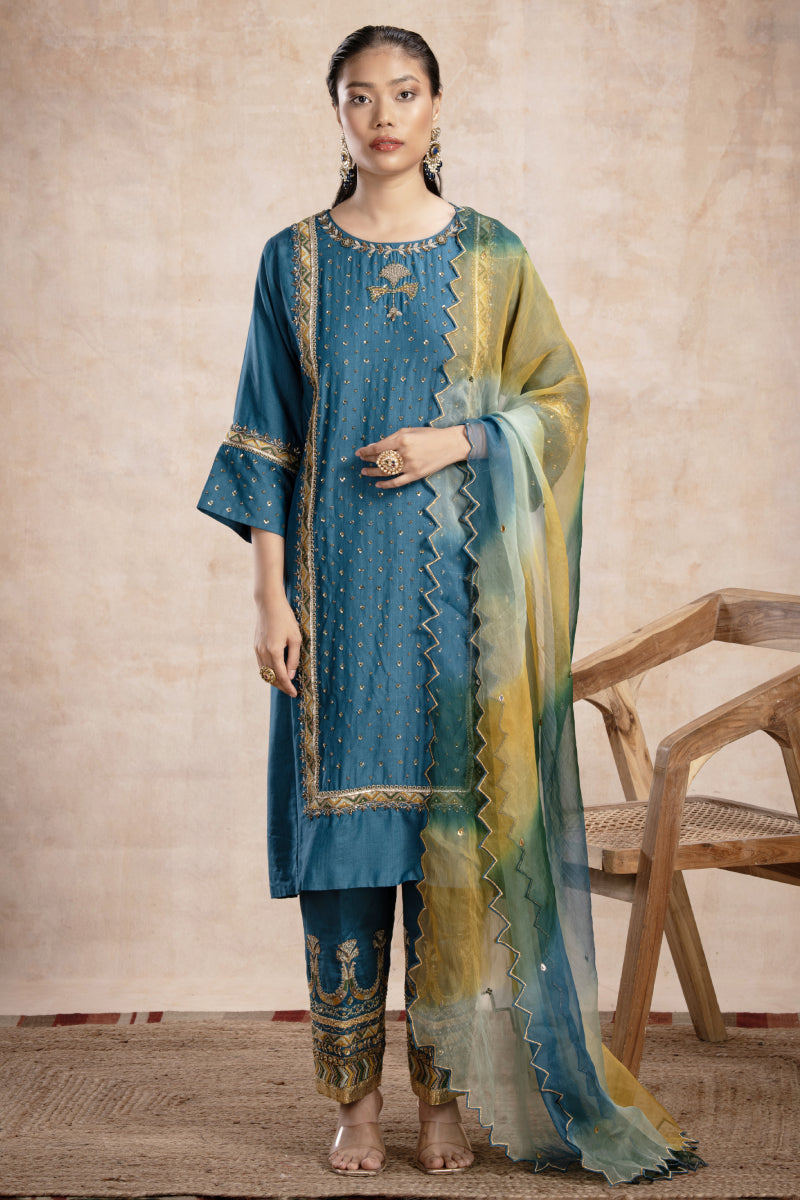 Zeena Choga Set – Turquoise