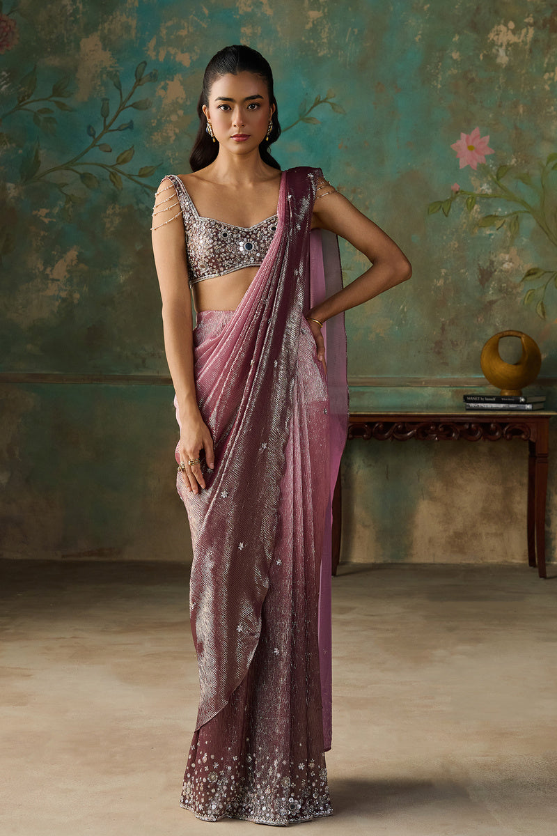 Pre Stiched Saree Set