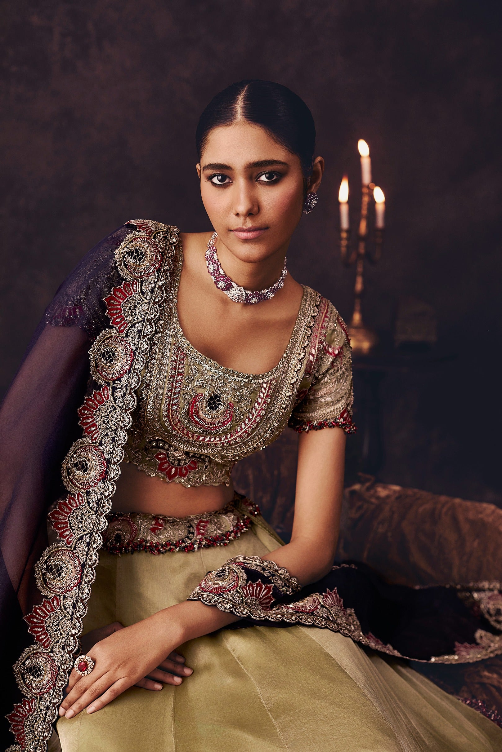 Am Maal Applique Lehenga
