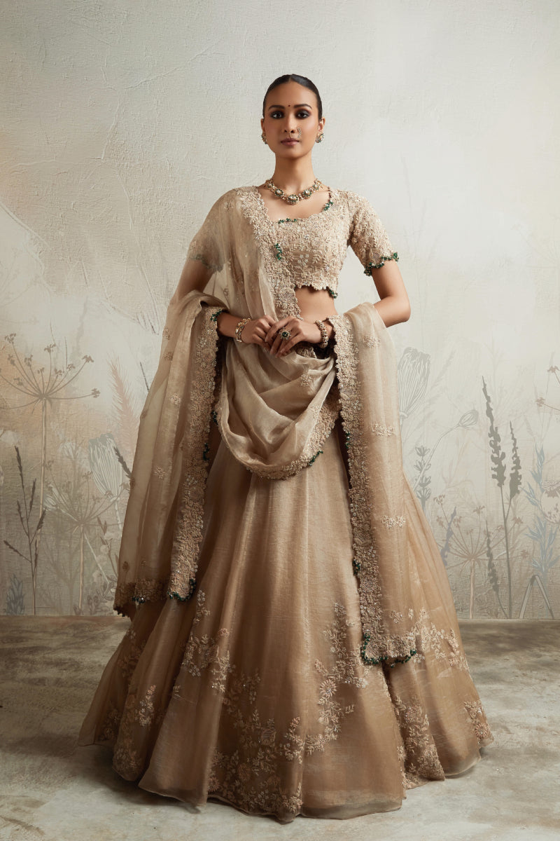 As Resham Tissue Lehenga