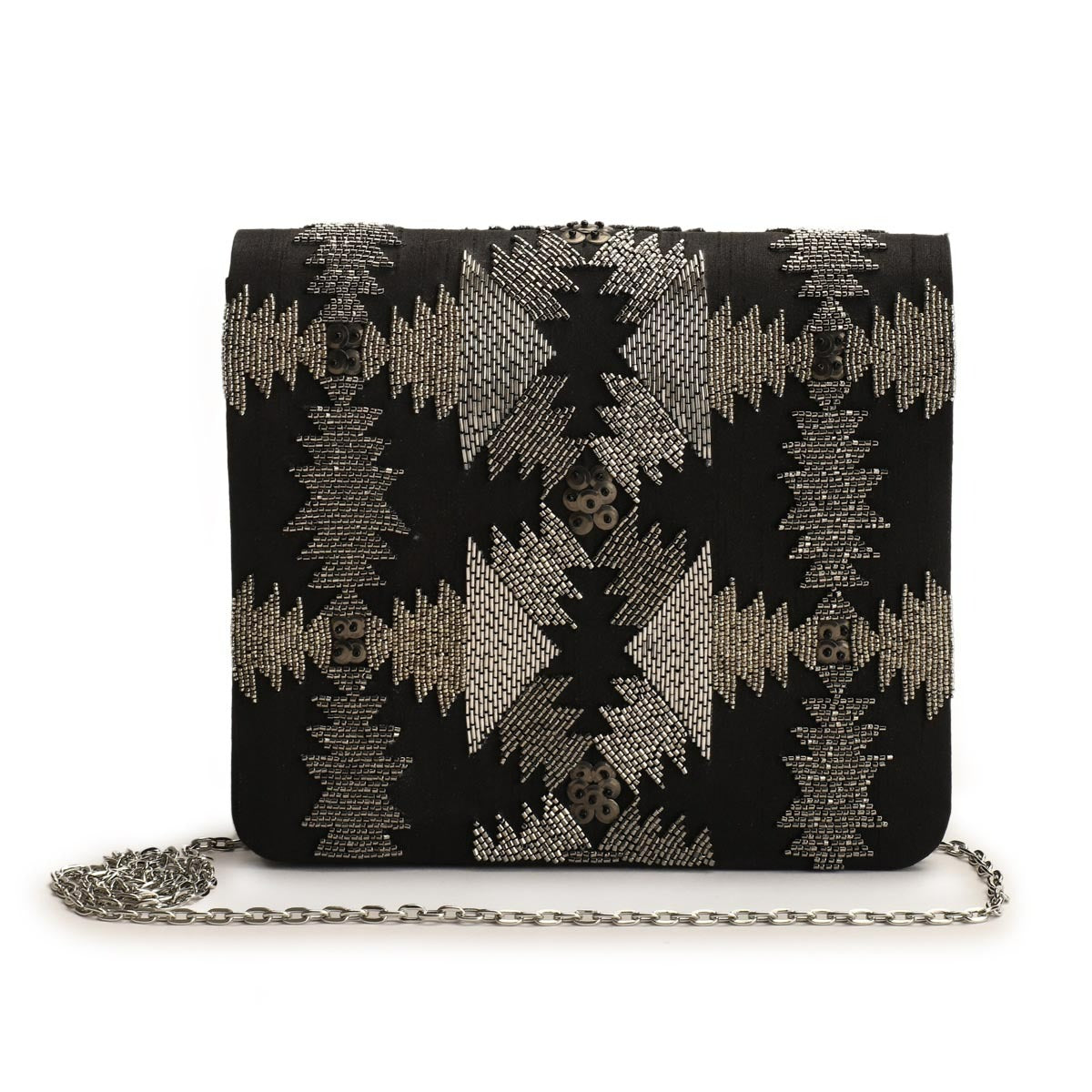 Zigzag Black Clutch