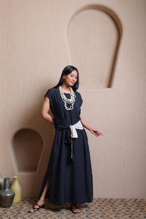 Front Tie Long Dress - Meiala