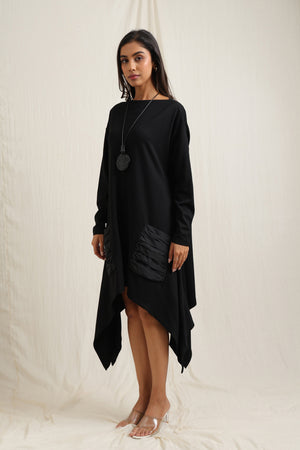Asymmetric Tunic with Patch Pockets - Meiala