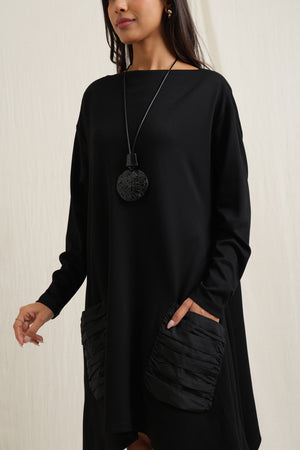 Asymmetric Tunic with Patch Pockets - Meiala