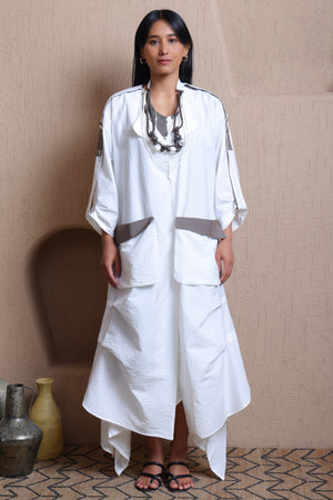 Front Open Jacket with Patch Pockets - Meiala