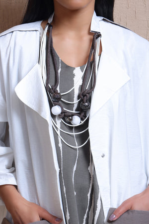 Front Open Jacket with Patch Pockets - Meiala