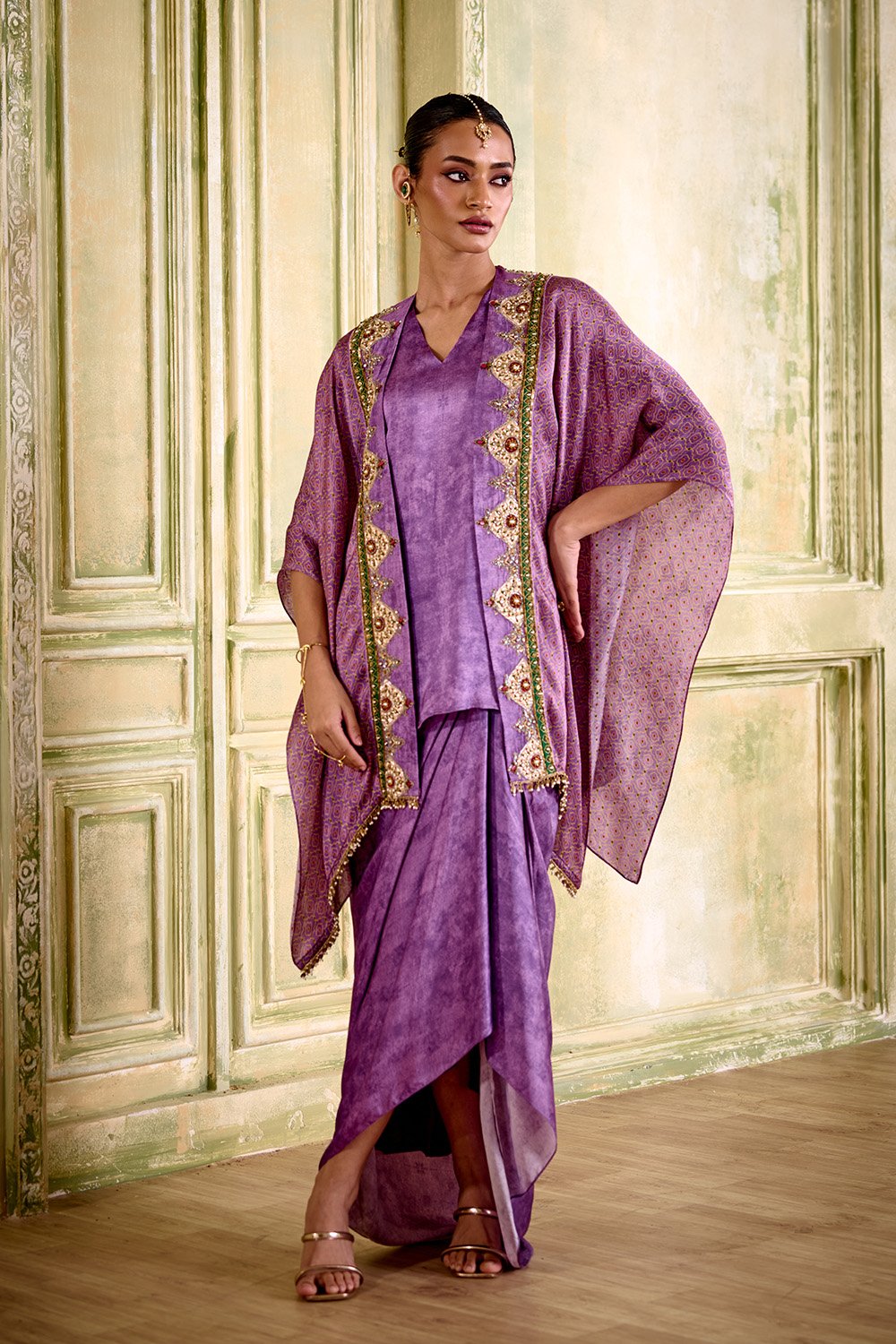 Gulbadan Draped Skirt Set