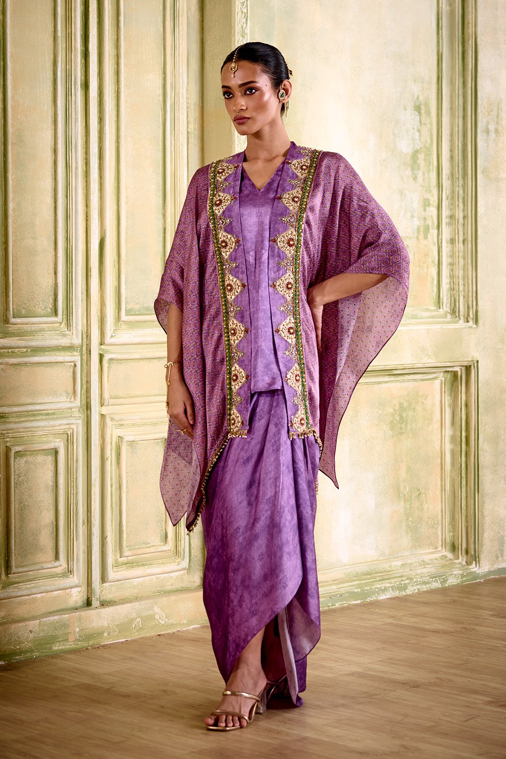 Gulbadan Draped Skirt Set