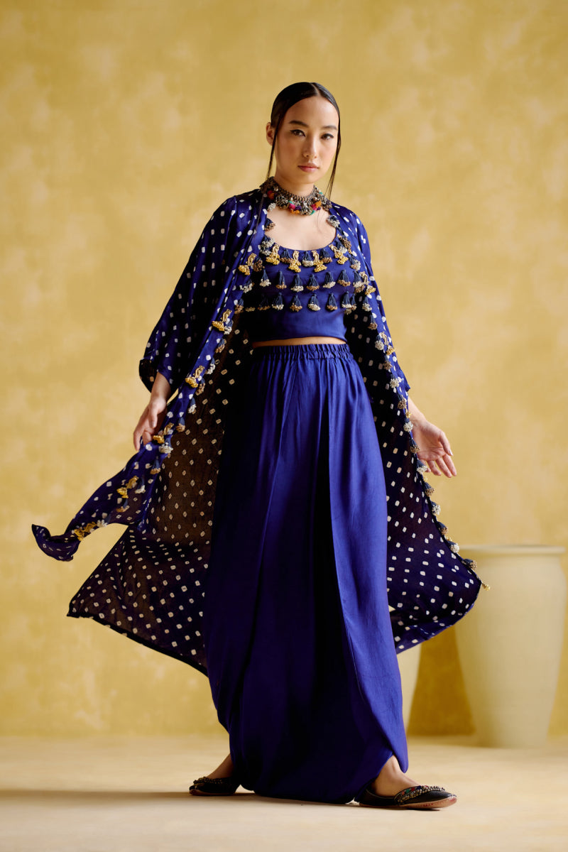 Malini Blue Bandhini