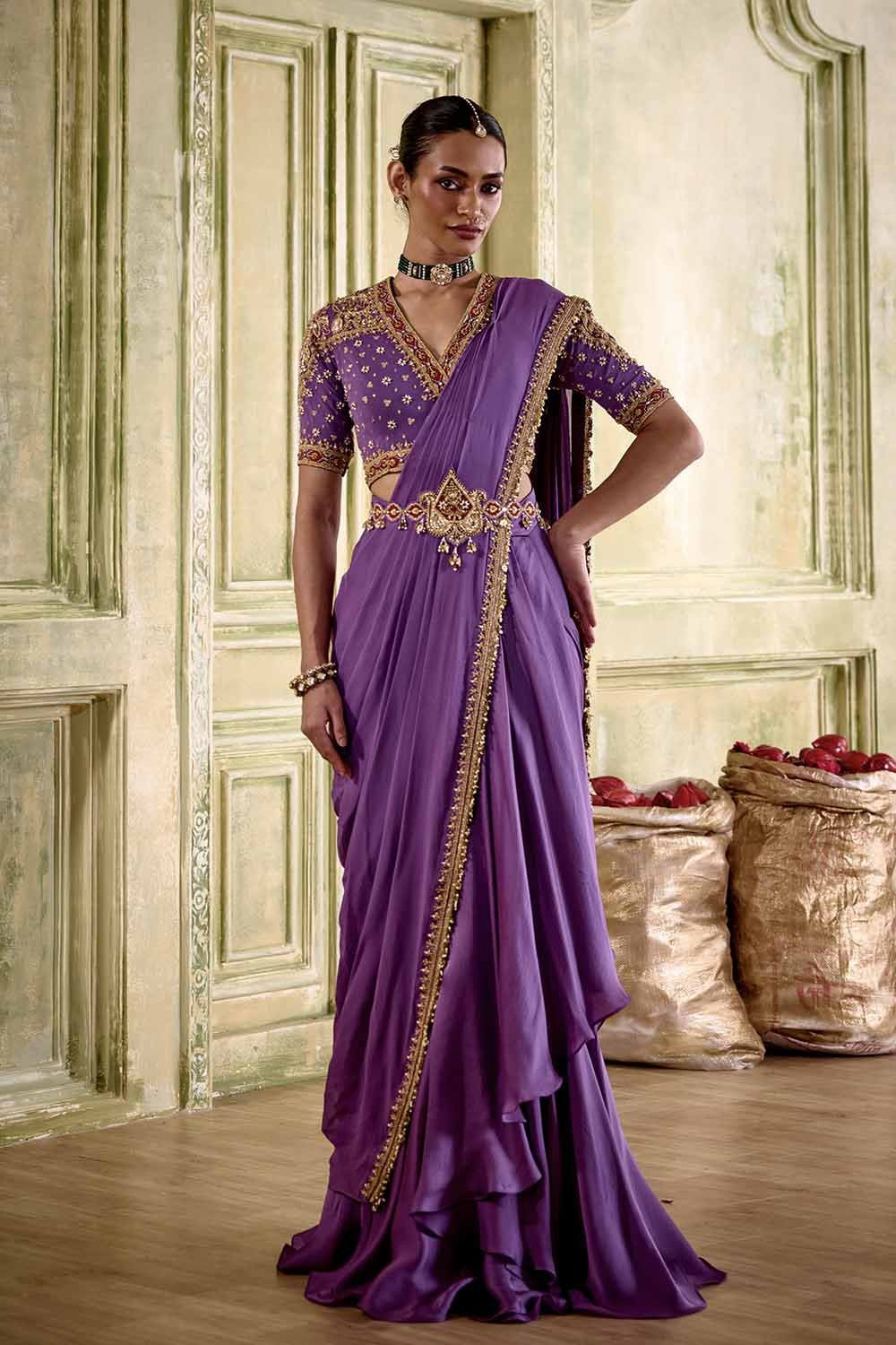 Maya Concept Pre-Draped Saree Set