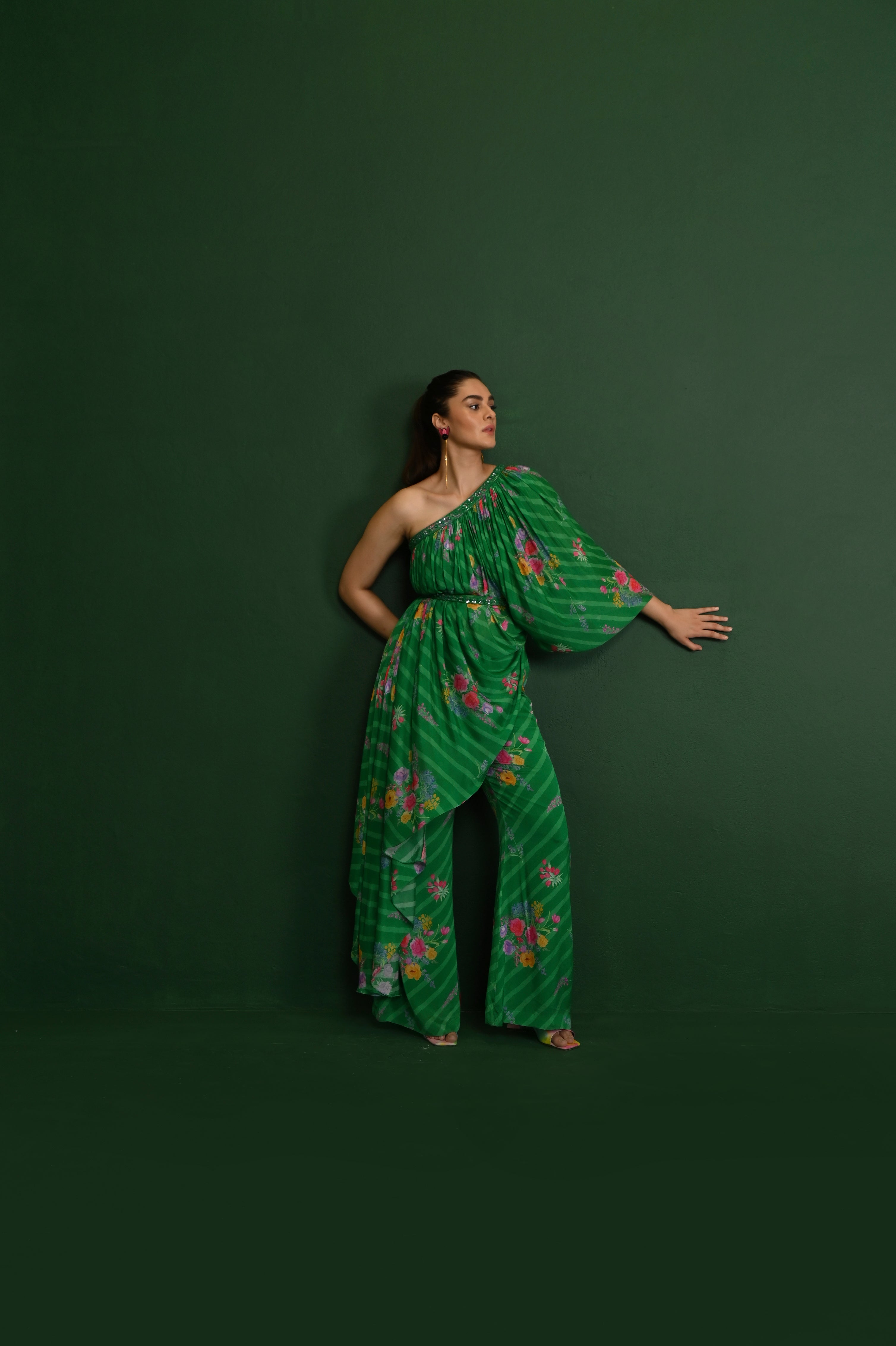 Adele Georgette Cord Set- front view