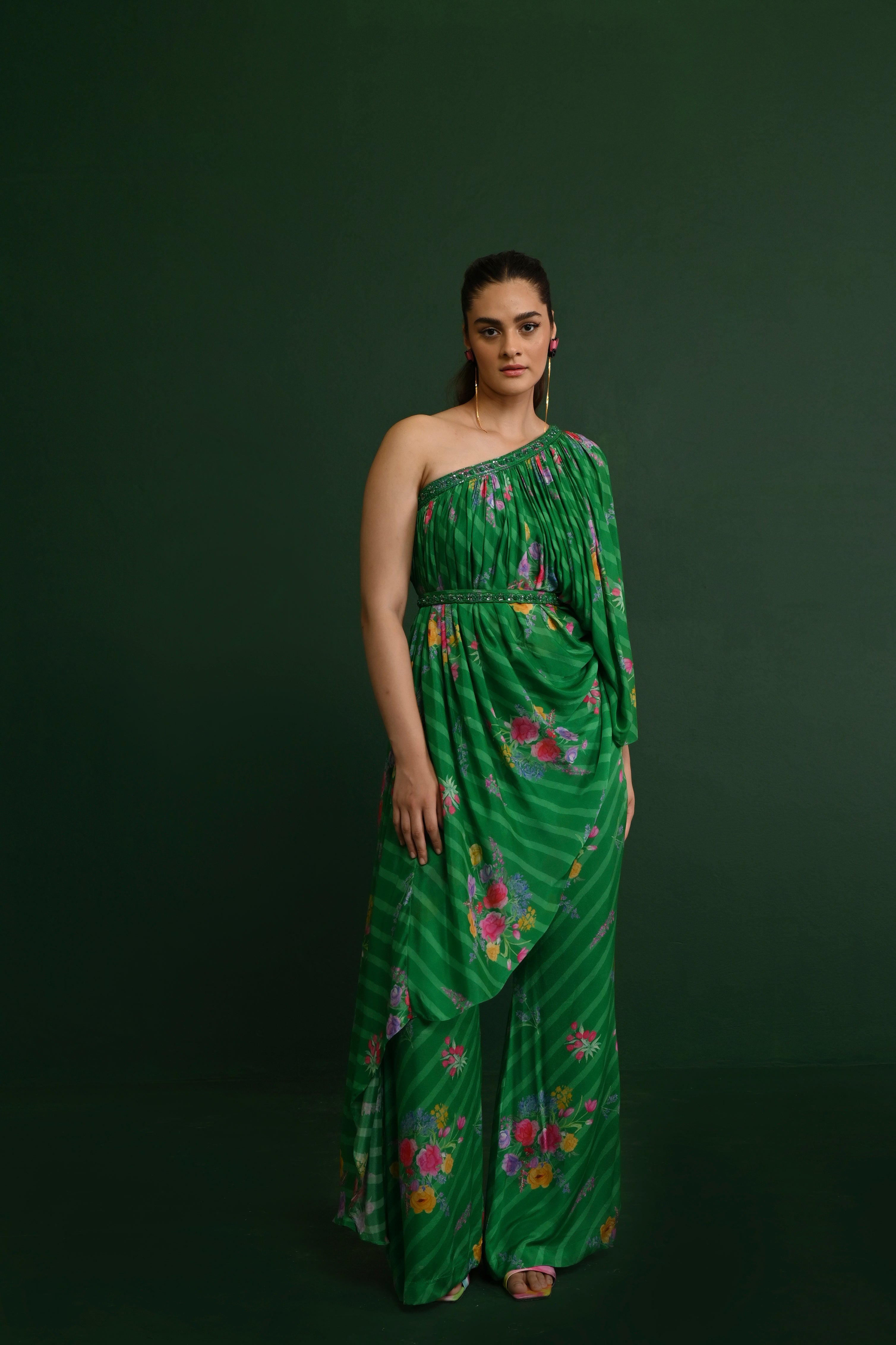 Adele Georgette Cord Set- front view