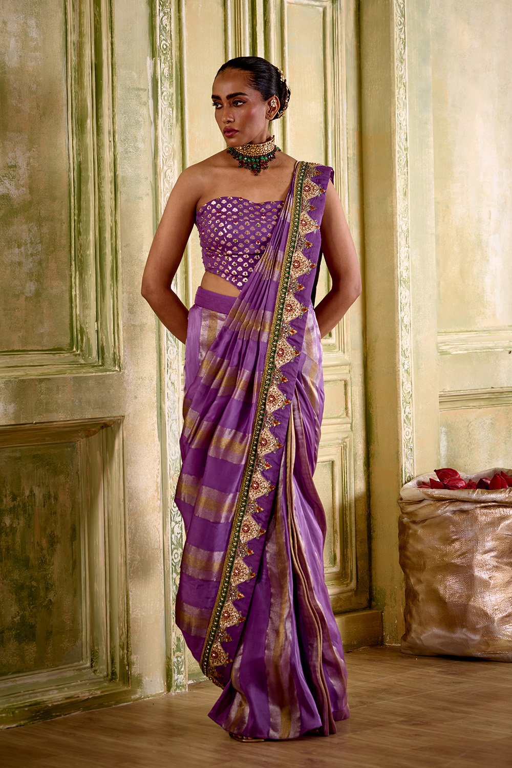 Rang Pre-Draped Saree Set
