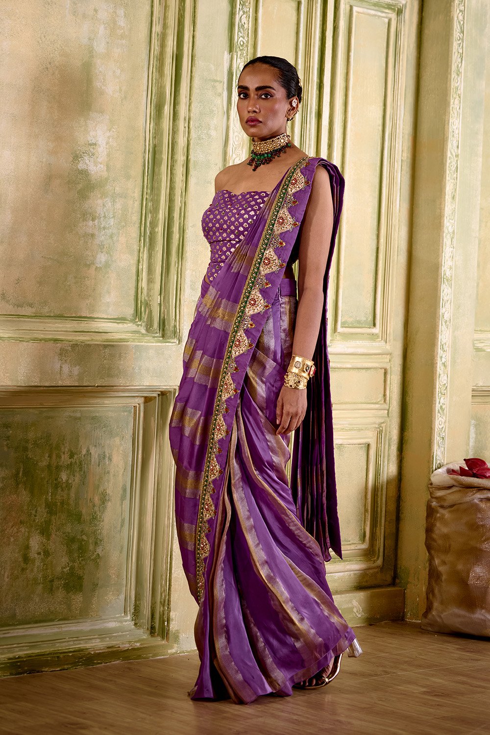 Rang Pre-Draped Saree Set