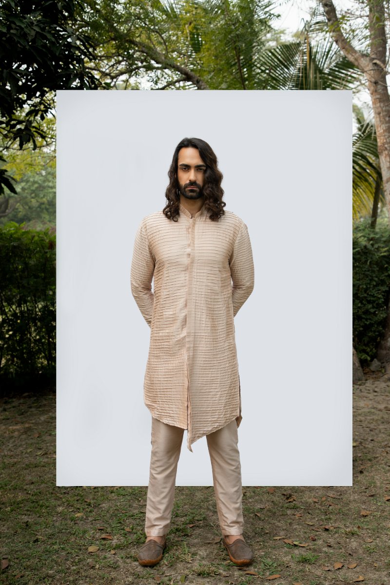 Rosegold Pintuck Kurta Set