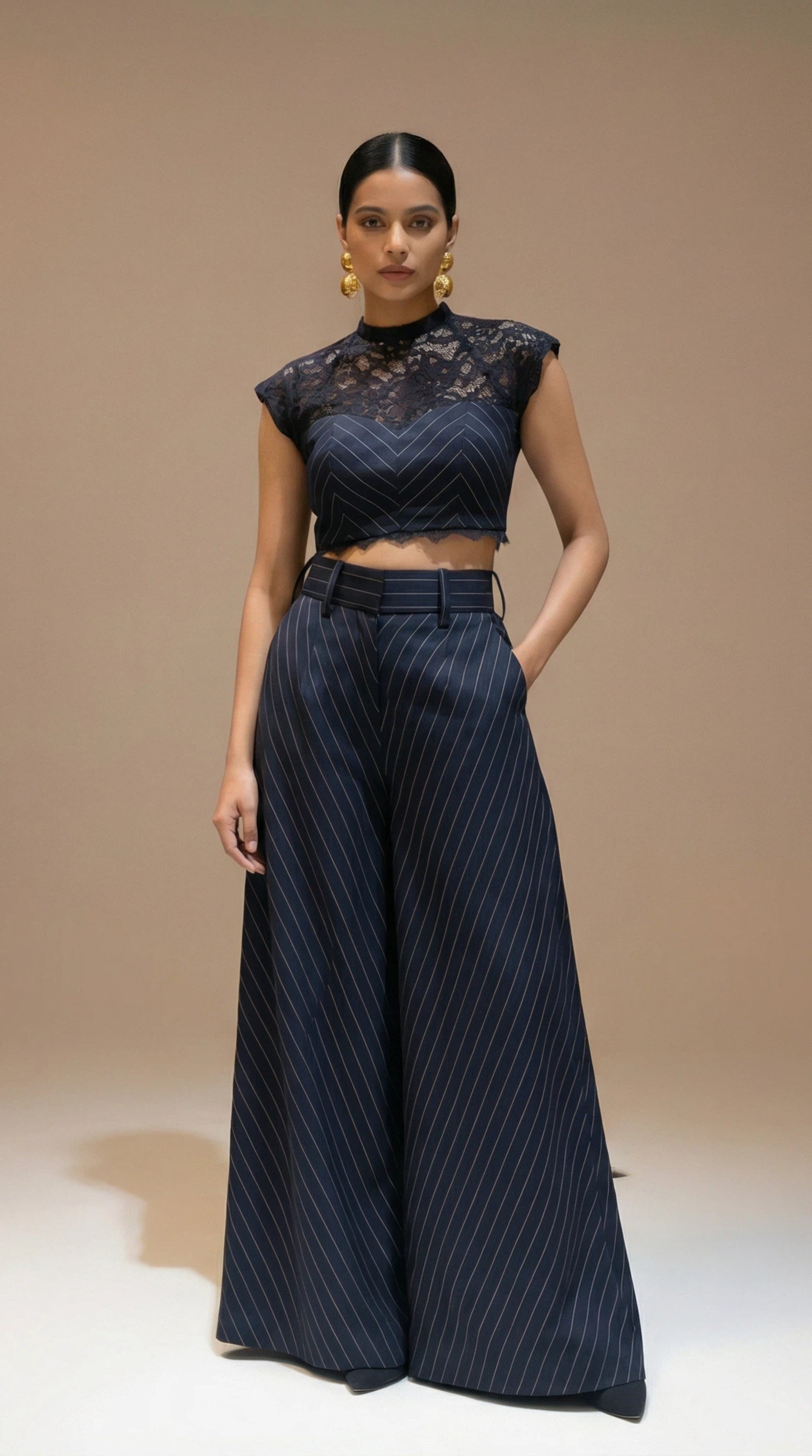 Pinstripe Lace Co-ord Set