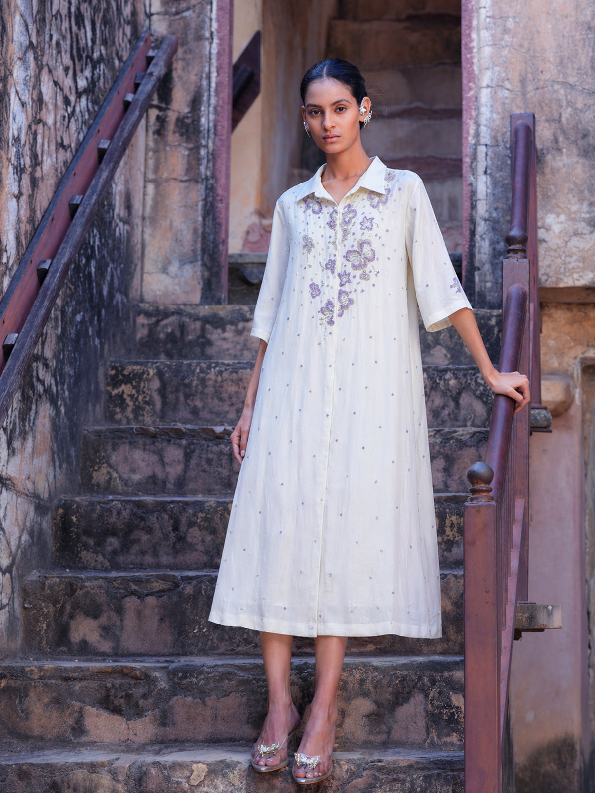 The Micro Floral Midi Dress