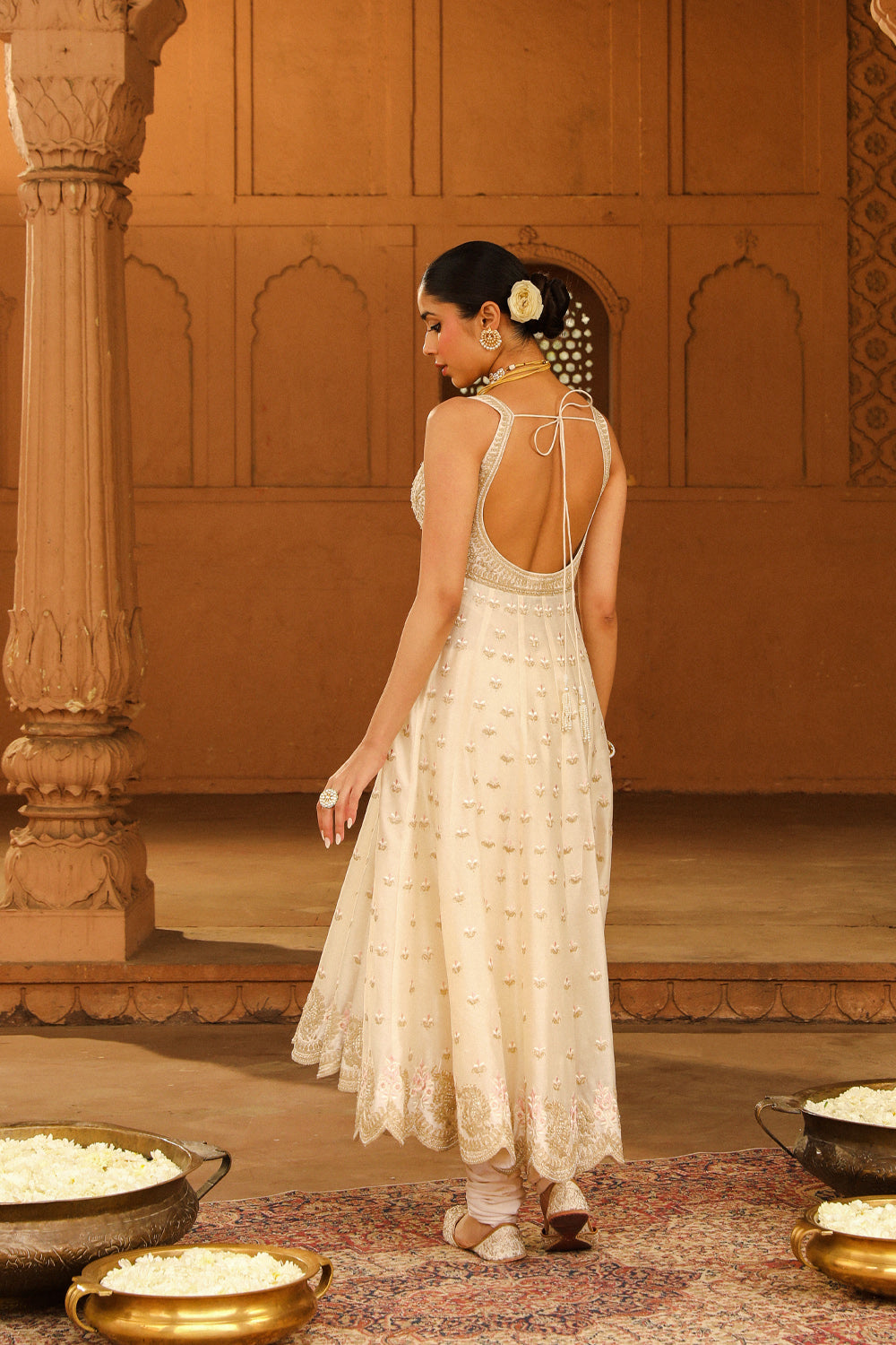 Long Anarkali with chooridaar and dupatta AGASHE Long Anarkali with chooridaar and dupatta AGASHE