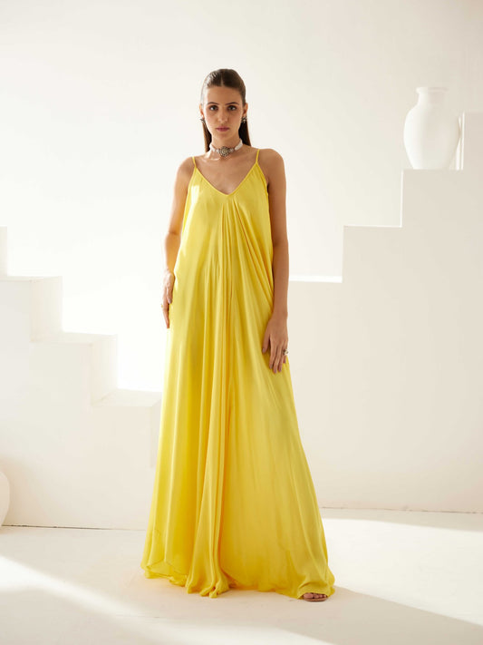 Yellow Strappy Maxi Dress