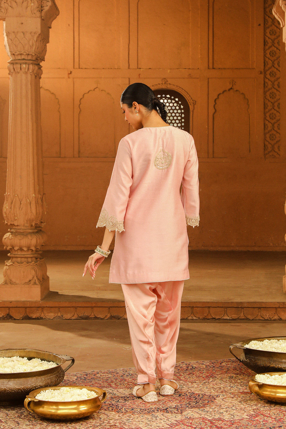 Short kurta with salwar