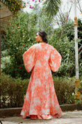 Load image into Gallery viewer, Red Printed Georgette Hand Embroidered Jacket Set
