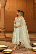 Load image into Gallery viewer, Long Anarkali with chooridaar and dupatta
