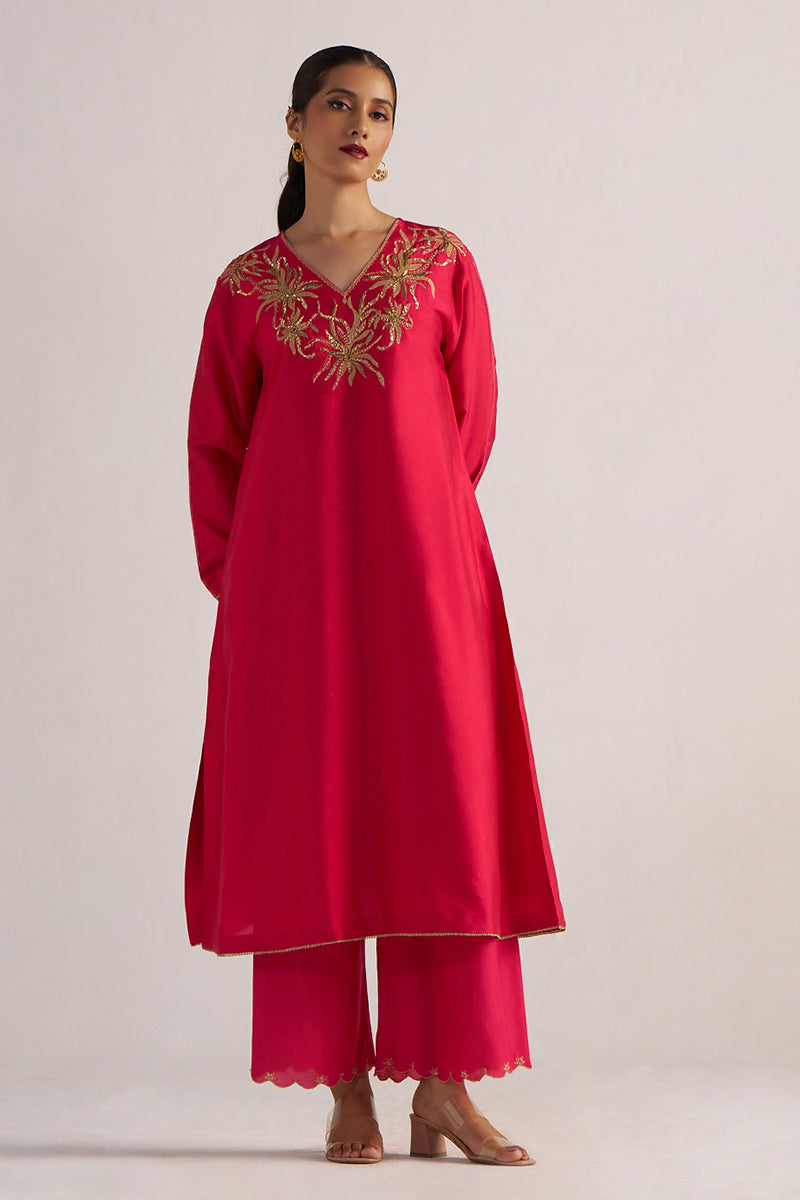 Virtual Pink Festive Co-ord Set